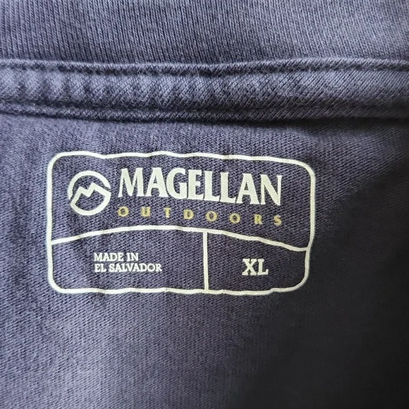 Great Men's Long Sleeved T Shirt, Blue, XL, Magellan Outdoors - Picture 2 of 4